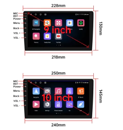 7/9/10 polegada universal android 13 rádio do carro 64g autoradio android 2 din rádio do carro gps bt central multimídia sistemas de carro inteligente