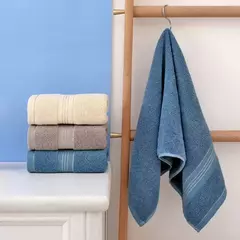 Toalha De Banho De Algodão Macio Para Adultos, Aumenta A Absorção De Água, Toalha De Rosto Monocromática, Seda Dourada, 2PCs - loja online