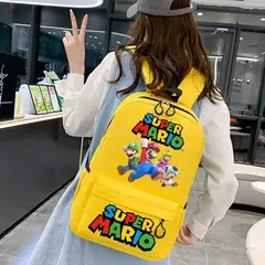 Mochilas Super Mario Bros para homens e mulheres, Saco Princesa Peach Luigi, Impressão Gráfica de Personagem de Cartoon, Mochila Kawaii, Mochilas escolares - loja online