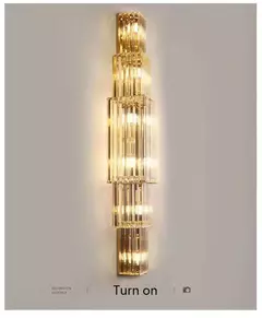 Benda luxo lobby do hotel grande lâmpada de parede cristal para clube hall villa sala estar escritório banquete luminárias interiores - loja online