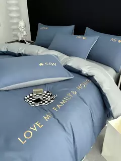 Conjunto de cama de algodão egípcio com lençol, capa de edredão, fronhas, roupa de cama, rei, rainha, duplo, duplo, luxo nórdico - loja online