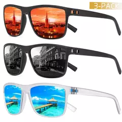 CRIXALIS-Óculos de sol quadrados polarizados para homens e mulheres, esportes ao ar livre retro, óculos de sol, óculos masculinos, UV400, moda, 3 pcs - Wolf Magazine