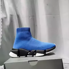 Confortável tecido de malha sapatos esportivos masculinos casuais deslizamento-em mocassins perna reta tubo meias tênis unisex verão salto baixo