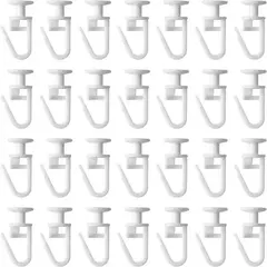 Imagem do Ganchos de cortina para Plissado Lápis, Forma Glider, Janela Cortina Runners, Cortinas de suspensão Acessórios, Ganchos de plástico, 100 Pcs, 200 Pcs
