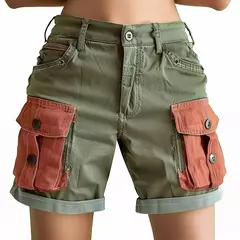 Shorts de carga Low-Rise feminino