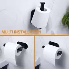 Aço inoxidável de parede Toilet Paper Holder, sem perfuração, Toalha Roll Dispenser, Banheiro e Cozinha, Aço Inoxidável SUS304 na internet