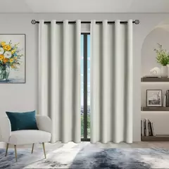 Imagem do Cortinas blackout sólidas com ilhós, Total Privacy cortinas para quarto, 1pc
