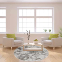 Tapete Shaggy Circle Round Anti-Skid, Tapete da sala, Tapete do assoalho do quarto - comprar online