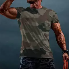 Camuflagem masculina de manga curta, camiseta com proteção UV, vestuário de pesca, vestuário de pesca, 2024 na internet