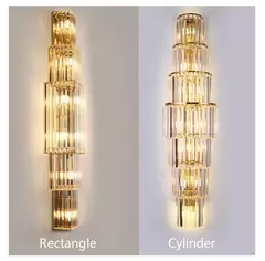 Benda luxo lobby do hotel grande lâmpada de parede cristal para clube hall villa sala estar escritório banquete luminárias interiores - comprar online