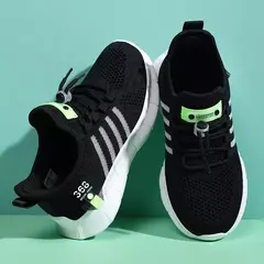 Moda calçados esportivos para crianças, tênis de malha respirável para meninos e meninas, sapatos leves ao ar livre - Wolf Magazine