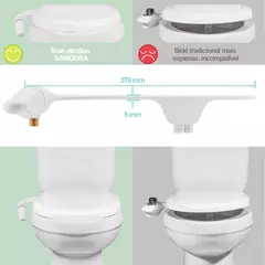 Imagem do SAMODRA-Bidé Sanitário Ultra-Slim, Acessório Do Assento Sanitário, Entrada De Latão, Pressão De Água Ajustável, Chuveiro Higiênico Do Banheiro