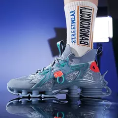 Imagem do Novo design lâmina tênis de corrida dos homens amortecimento meia adolescente ao ar livre jogging zapatillas calçados na moda alta qualidade
