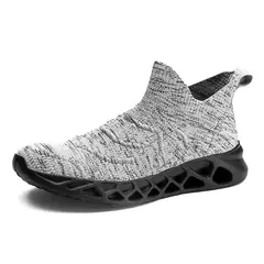 YRZL-tênis de meia preta masculina, tênis de malha casual, respirável, sola grossa, leve, plataforma, corrida, moda verão, tamanho 47 - comprar online