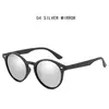 Moda redonda polarizada óculos de sol das mulheres dos homens clássico vintage preto condução óculos de sol círculo oval designer retro óculos uv400