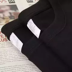 Camiseta de manga curta com gola em o, tops coreanos com tudo o que combina, camisa casual feminina, monocromática, básica, 100% algodão, preta, branca, verão - loja online