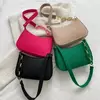 Bolsa luxuosa em forma de crescente para mulheres, pequena bolsa quadrada, sob a bolsa de ombro, design de feltro, moda casual