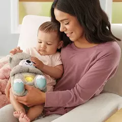Baby Breath Bear Calmante Otter Plush Toy, Criança Calmante Música, Companheiro do sono, Som e Luz, Presentes de boneca - loja online