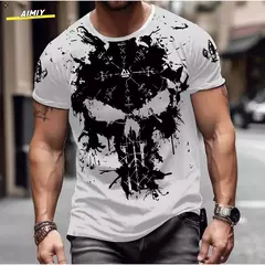 Camiseta masculina de metal rock banda estampada, blusa esportiva feminina hip-hop com gola O, moda casual, fã de música, 3D, plus size, S, 5XL, 2020 - comprar online