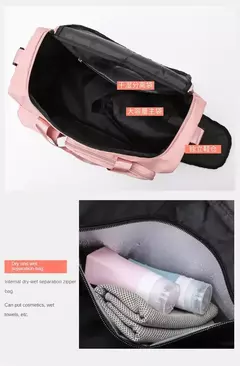 Imagem do Weekender Overnight Duffle Bags com compartimento de sapato para mulheres, Carry On Travel Bag, Saco de ginástica de grande capacidade