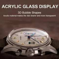 Estrela vermelha 38mm masculino 1963 cronógrafo relógio mecânico piloto com movimento gaivota st1901 força aérea aviação safira ganso 40mm - loja online