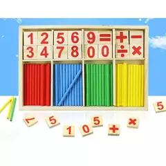 Montessori brinquedos educativos de madeira para crianças, aprendendo matemática, brinquedos educativos, digital stick, ensino auxiliar, matemática, educação - comprar online