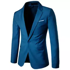 Imagem do Homens de negócios da moda blazers casuais terno fino ajuste noivo padrinho masculino ternos de casamento blazer jaquetas 9 cores XF001-B