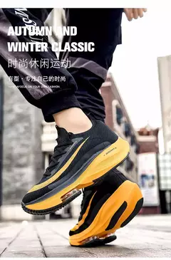 Unisex Lace Up Round Toe Sneakers, amortecimento tênis para mulheres e homens, corrida de instrutor, tênis respirável para casal, moda - loja online
