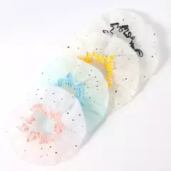 Double-Layer Shower Cap para senhoras, PVC, impermeável, à prova de óleo, banheiro, cozinha, agregado familiar, banhando-se - Wolf Magazine
