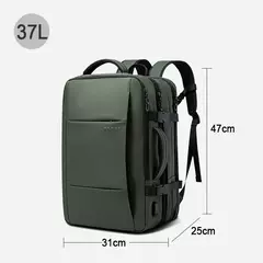 BANGE-Men's Waterproof Expansível Laptop Mochila, Grande Capacidade, Caminhadas Saco De Viagem, Mochilas Masculinas, 17,3";;VERDADEIRO;;"Blue 37L - loja online