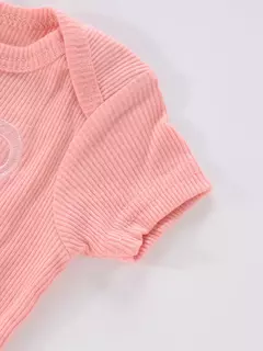 Recém-nascido manga curta em torno do pescoço macacão, onesies para bebês meninos e meninas, desenhos animados flores animais impressão, roupas infantis, 4pcs na internet