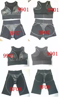 Sportswear Malha Transparente para Mulheres, Shorts Sexy Booty, Roupas de Yoga, Sutiã Esportivo, Shorts de Ciclismo, Terno de Fitness, Preto, Atacado, 2024
