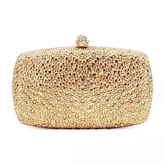 Bolsa noite strass para mulheres, bolsas de casamento, corrente de cristal, ouro, prata, pedras da noite, marrom, verde, pedras azuis
