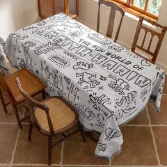Multi Funcional Toalha de Mesa Fio de Algodão, Mesa de Jantar, Sala de estar ao ar livre, dupla face Camp e Picnic Mat Disponível na internet