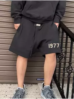 Imagem do Shorts esportivos masculinos casuais de algodão, streetwear hip-hop, corredor solto, moletom masculino de ginástica, bottoms de corrida, verão