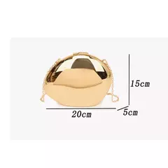 Bolsa de estilingue crossbody para mulheres, bolsas douradas, embreagem noturna, marca de luxo, trend party, 2022, 2024 - comprar online