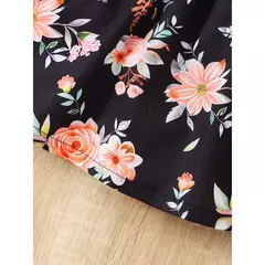 Imagem do Vestidos estampados florais sem mangas com arco para criança, roupas de verão, estilo pastoral, festa de casamento, 0 a 3 anos