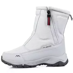 Botas de neve de cano alto masculinas, botas de pelúcia quente, tênis ao ar livre, sapatos de suor, tamanho grande, inverno - comprar online