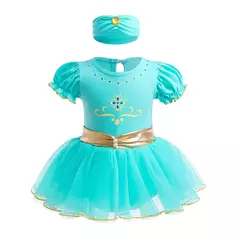 Baby Romper TUTU Vestido Com Headband Infantil Baby Princess Girl Roupas Tamanho 3-18M Cute Design Baby Dress Party Trajes - comprar online