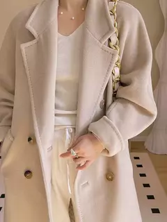 Imagem do Casaco de Cashmere Camel Classic, casaco de lã de comprimento médio, novo, 101801, outono e inverno