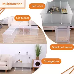 A cerca para cães de estimação, faça você mesmo, pode ser combinada livremente, gaiola multifuncional para cães, cerca de quintal, pode ser dobrada para dormir e brincar, canil, casa de gato - Wolf Magazine
