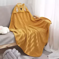 Imagem do Toalha de banho de algodão infantil Robe de bebê Hoodies de desenhos animados Manto para meninos e meninas Cobertor de banho absorvente Cobertor de banho infantil
