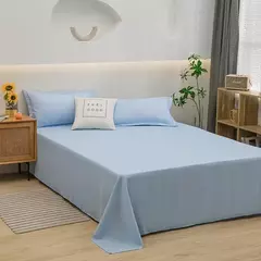 Conjunto de lençol único para dormitório, boa cor, algodão lavado, estudante simples, 3 conjuntos - Wolf Magazine