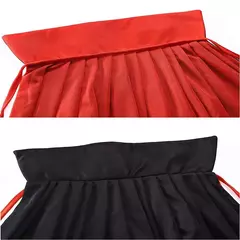 Halloween feminino masculino roupas cosplay traje adulto crianças gola capa preto vermelho reversível boné vampiro capa festa de halloween - loja online