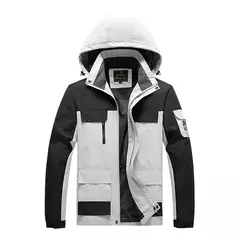 Jaqueta com capuz impermeável para homens, blusão ao ar livre, roupas esportivas, tamanho grande, campo, escalada, plus size, 5XL, 6XL, 7XL, 8XL na internet