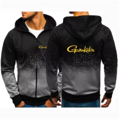 Gamakatsu Pesca Impresso Gradiente Camisola para Homens, Harajuku Zipper Hoodie, Vestuário de Moda Bonito, Top Sportswear na internet