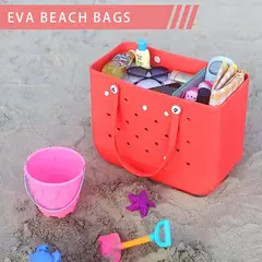 Saco De Praia De Eva Impermeável Durável, Buraco De Moda Sólida, Bolsa De Borracha, Barco De Praia, Esportes De Natação, Compras, Portátil - Wolf Magazine