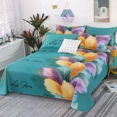 Home Textile Conjunto de lençóis com fronhas, cama plana, Lovers Room, Material de algodão, 3pcs - Wolf Magazine