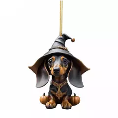 Desenhos animados Cute Dog Natal Enfeites, Xmas Tree Pendant, Fun Dachshund, Pendurado Decoração Presente, Fontes do partido, Casa, Decoração do carro - loja online