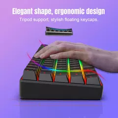 USB Wired Gaming Keyboard, 20 RGB Backlight, 68 Chaves, Portátil, Windows Laptops, Computador - Wolf Magazine